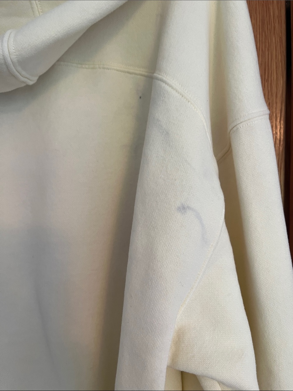 aerie Cream Snap-Front Hooded Pullover Sweatshirt - Picture 6 of 6
